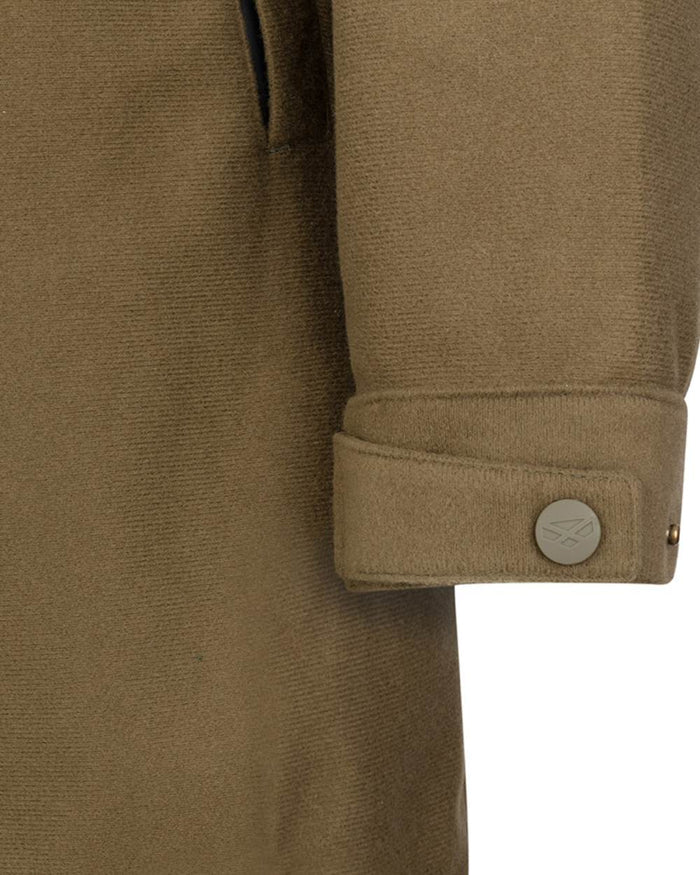 Olive Coloured Hoggs of Fife Womens Torness Trilaminate Smock on white background #colour_olive