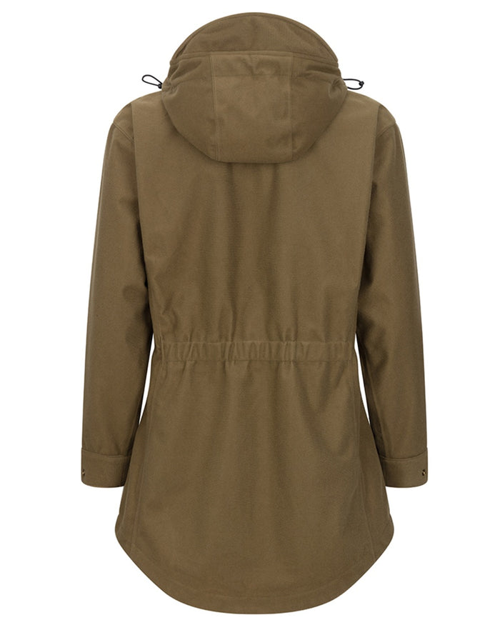 Olive Coloured Hoggs of Fife Womens Torness Trilaminate Smock on white background #colour_olive