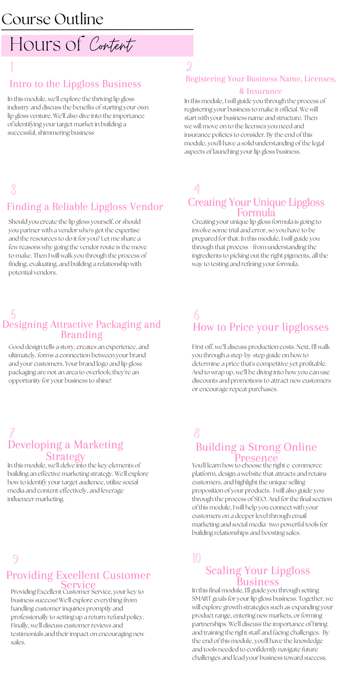 How to Start a Lipgloss Business Step by Step Course 👇