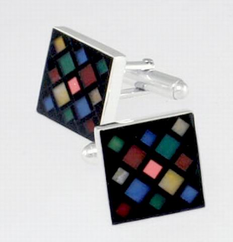 Inlaid Mosaic Cufflinks