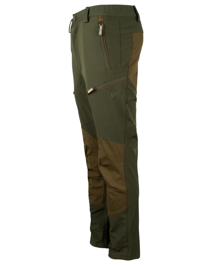 Green coloured Jack Pyke Ladies Technical Trousers on white background #colour_green