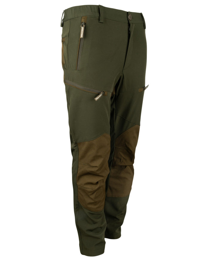 Green coloured Jack Pyke Ladies Technical Trousers on white background #colour_green