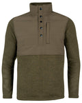 Green Coloured Jack Pyke Mens Snap Neck Pullover on white background #colour_green