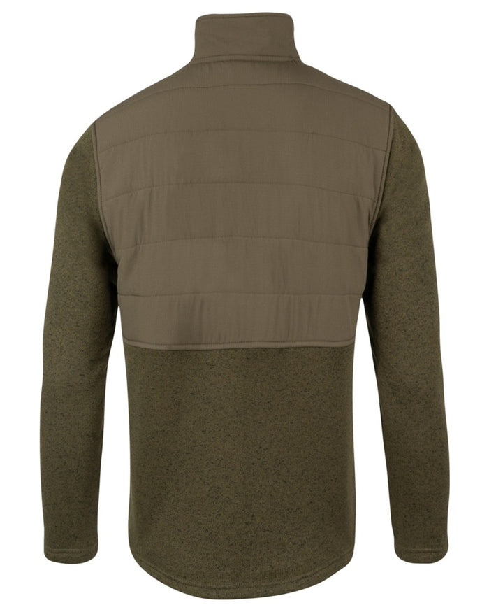 Green Coloured Jack Pyke Mens Snap Neck Pullover on white background #colour_green