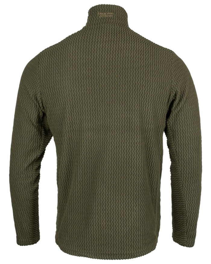 Green coloured Jack Pyke Z Fleece Pullover on white background #colour_green