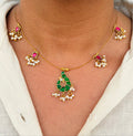 Jadau Emerald Invisible Chain Set