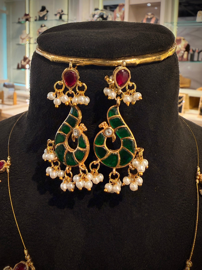 Jadau Emerald Invisible Chain Set