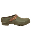 Khaki Green coloured Joules Womens Elbridge Welly Clogs on white background #colour_khaki-green