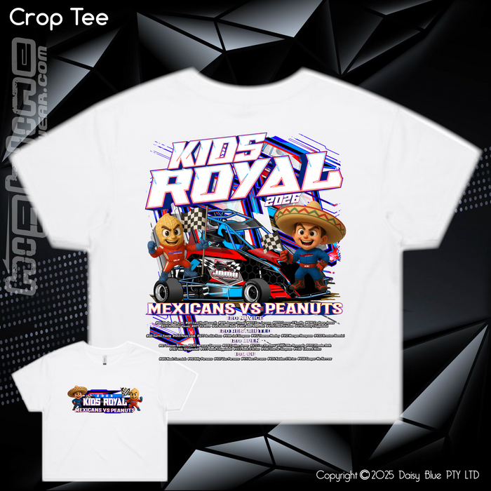 Ladies Crop Tee - JQMV Kids Royal 2026