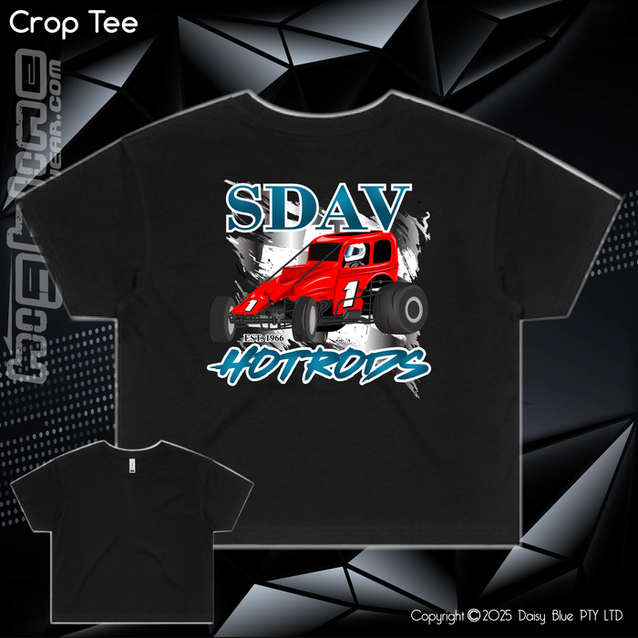 Ladies Crop Tee - SDAV Hotrods