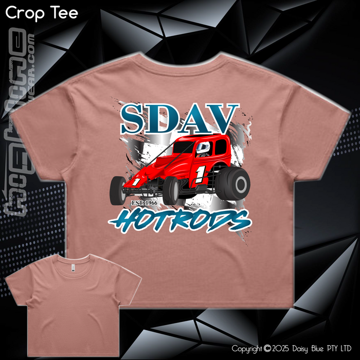 Ladies Crop Tee - SDAV Hotrods