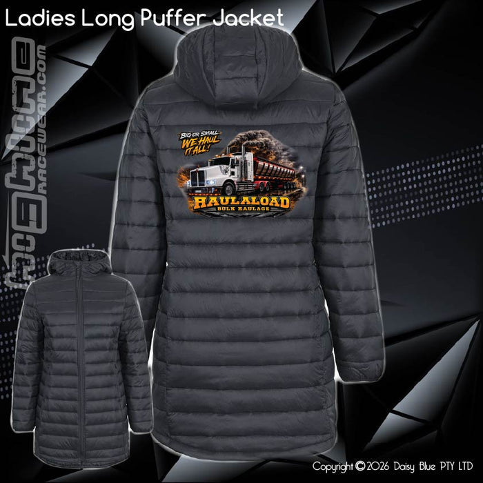 Ladies Long Puffer Jacket - Haulaload