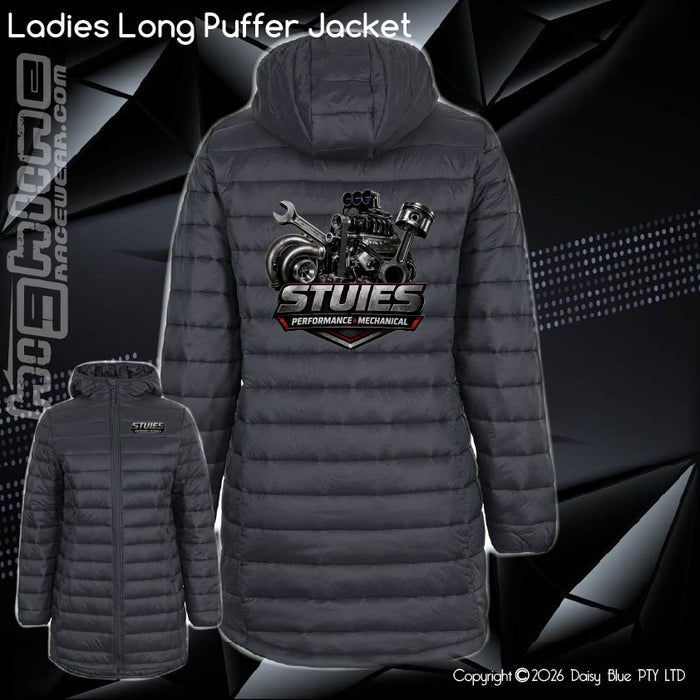 Ladies Long Puffer Jacket - Stuies