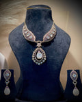 Lavender MOP Moissanite Necklace Set