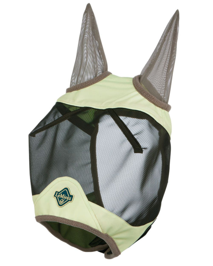 Macaron coloured LeMieux Visor-Tek Half Fly Mask on white background #colour_macaron