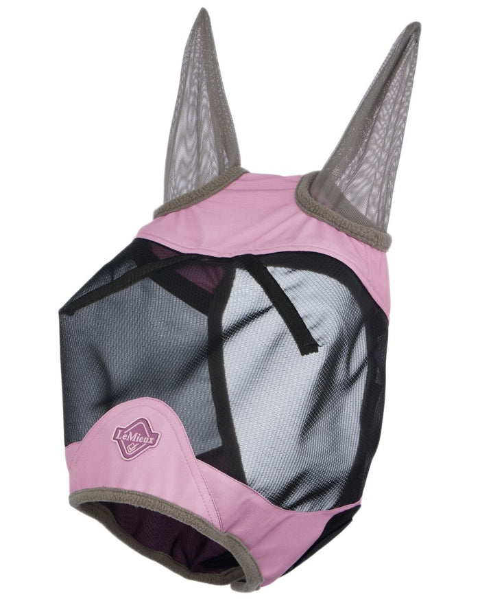 Fondant coloured LeMieux Visor-Tek Half Fly Mask on white background #colour_fondant