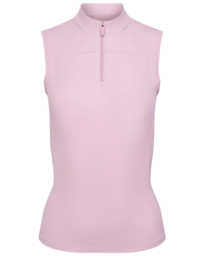 Fondant coloured LeMieux Womens Airflow Sleeveless Base Layer on white background #colour_fondant