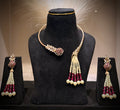 Luxe Pearl Tassel Rose Hasli Choker Set