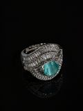 Silver ring with turquoise stone
