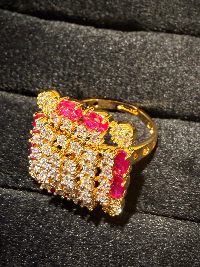 Luxury Multi-Stone Pavé Cocktail Ring