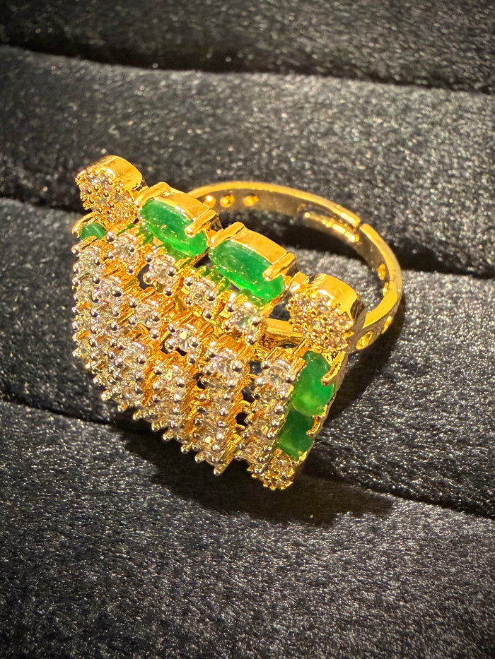 Luxury Multi-Stone Pavé Cocktail Ring