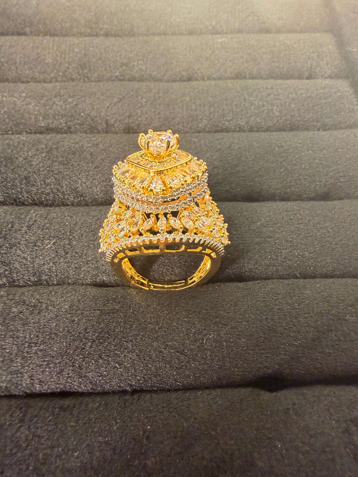 Luxury Regal Diamond Look Halo Ring