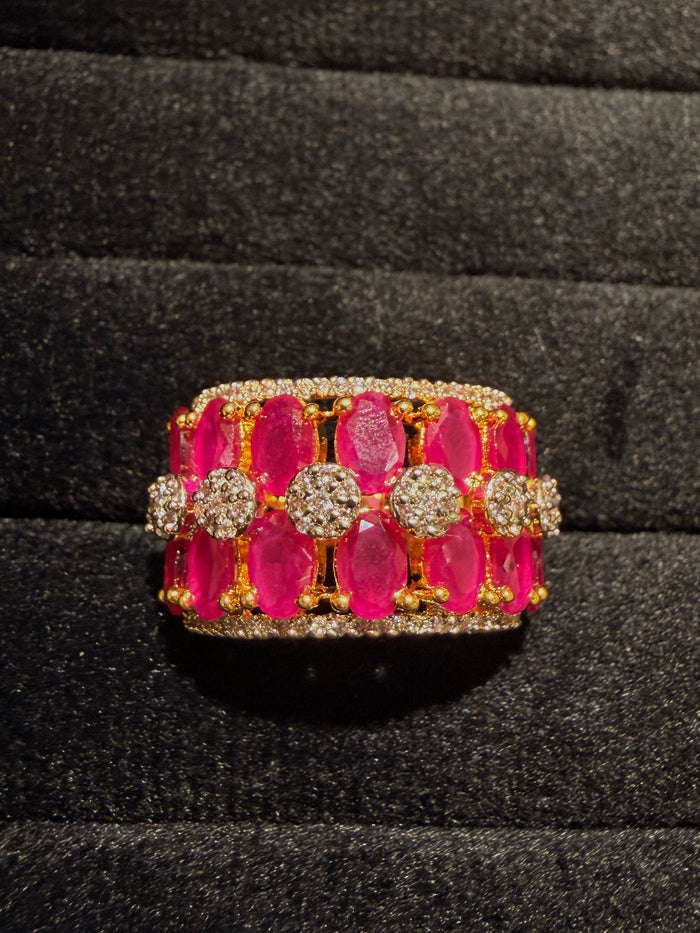 Luxury Ruby Cluster Designer Ring