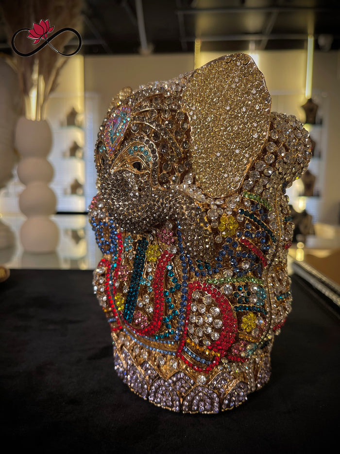 Majestic Elephant Crystal Clutch
