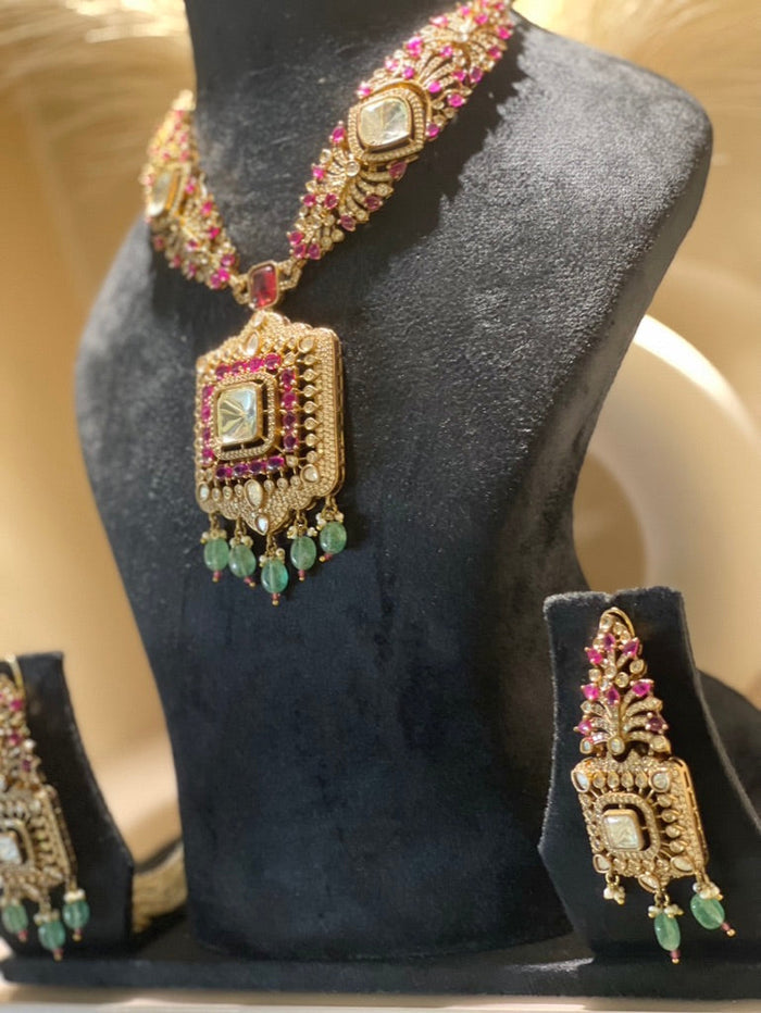Majestic Ruby Necklace Set