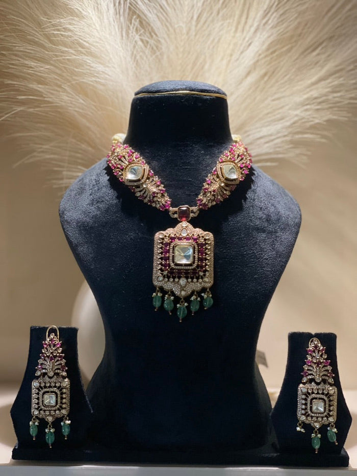 Majestic Ruby Necklace Set