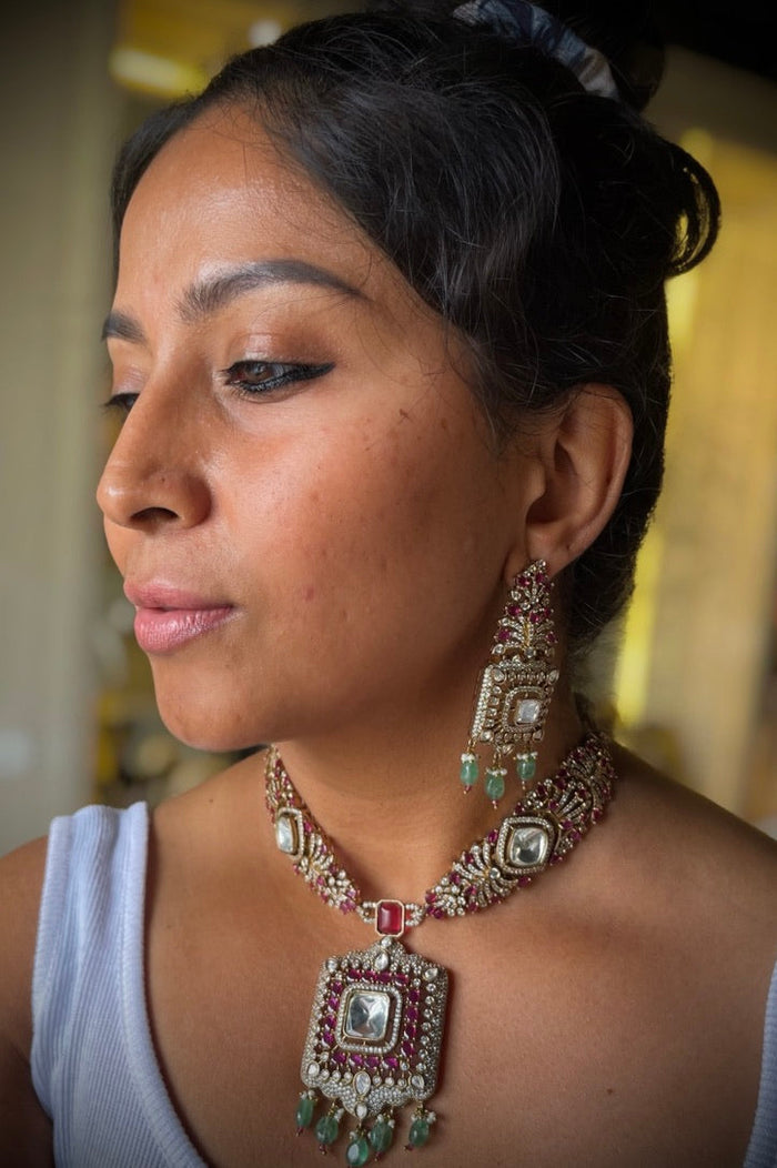 Majestic Ruby Necklace Set