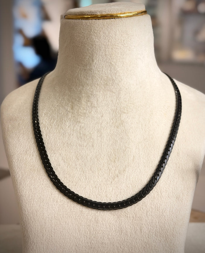Men's Black Snake Link Chain
