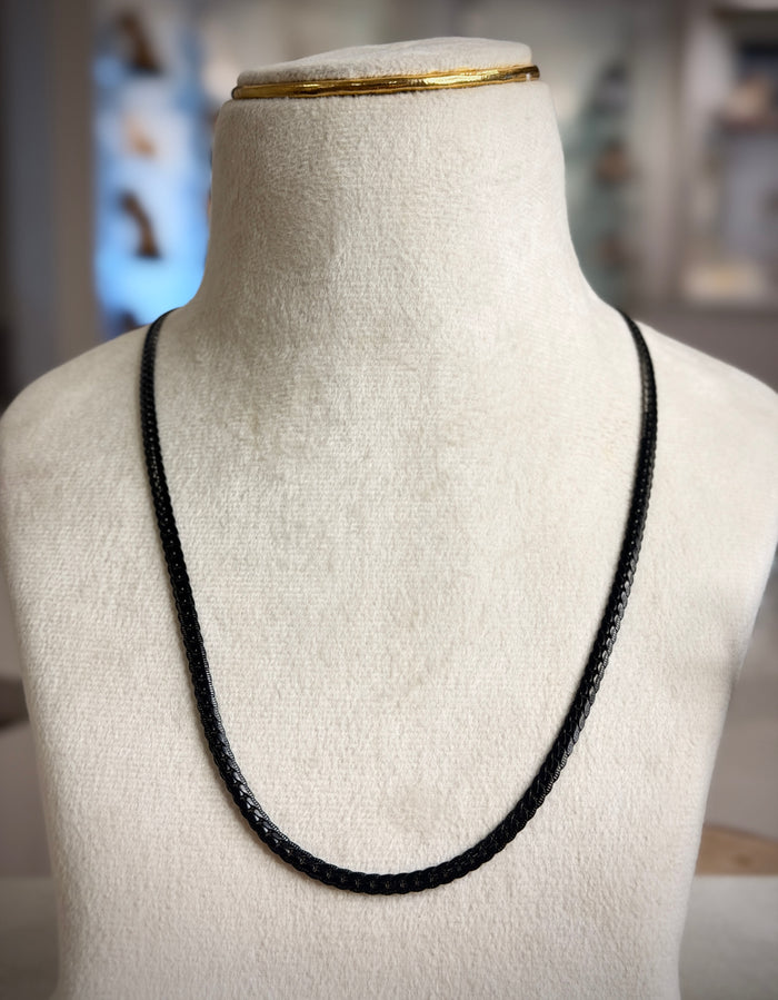 Men's Black Snake Link Chain