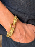 Men's Dragon Head Link Chain Bracelet