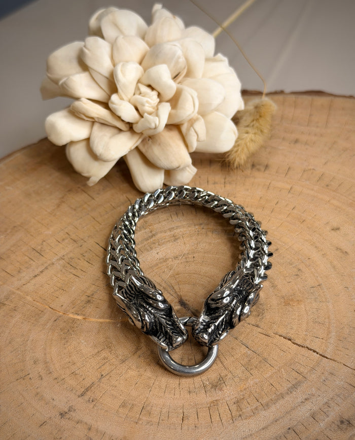 Men's Dragon Head Link Chain Bracelet