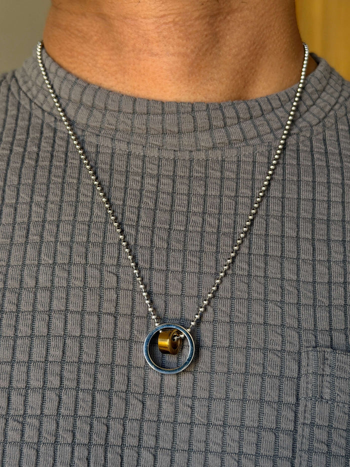 Men's Dual‑Ring Pendant Chain