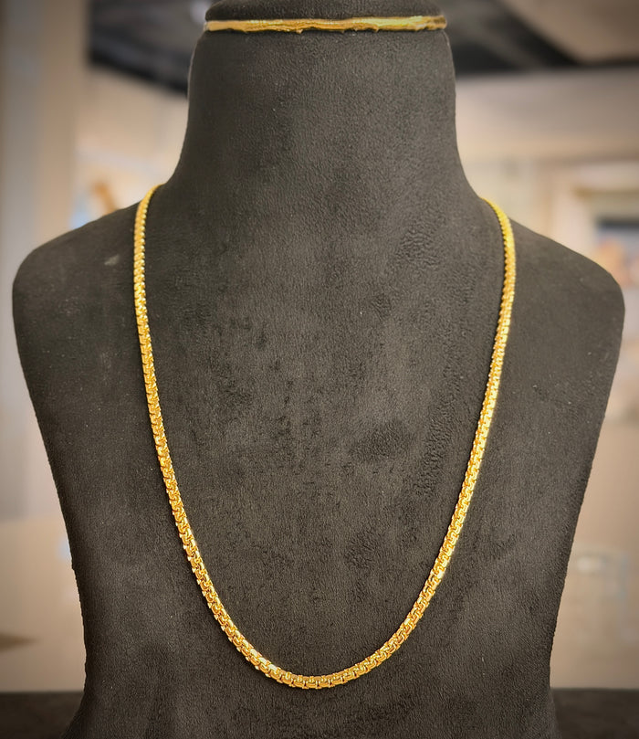 Men's Gold Box Link Chain