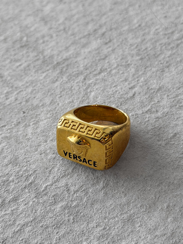 Gold Versace ring