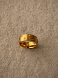 Men’s Gold CZ Studded Band Ring