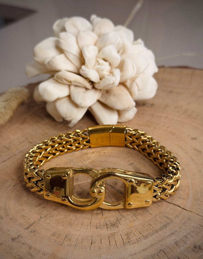 Men’s Gold Double‑Link Bracelet