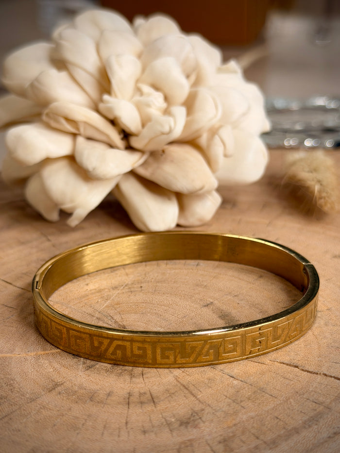 Men's Gold Greek Kada Bracelet