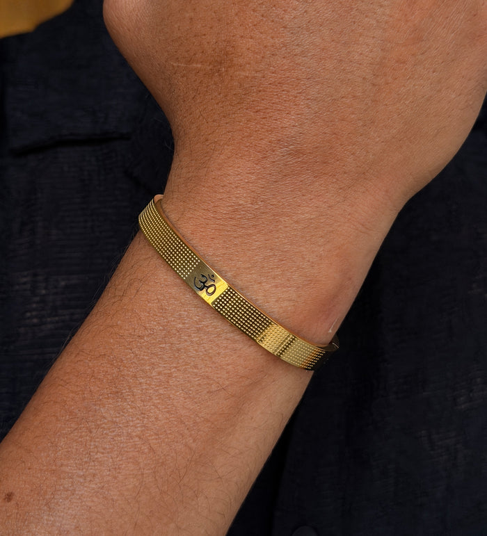 Men's Gold OM Kada Bracelet