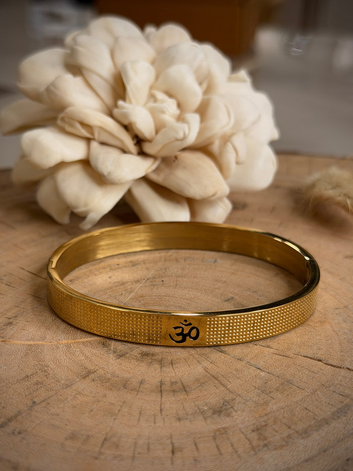 Men's Gold OM Kada Bracelet