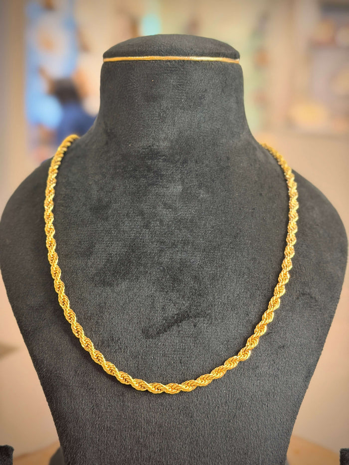 Men's Gold Rope Link Chain