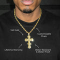 Mens Jewelry - 14K Gold Cross Necklace | Appx. 20 Grams