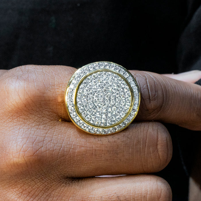 Mens Jewelry - 14K Gold Iced Out VVS Pinky Ring | 20 Grams
