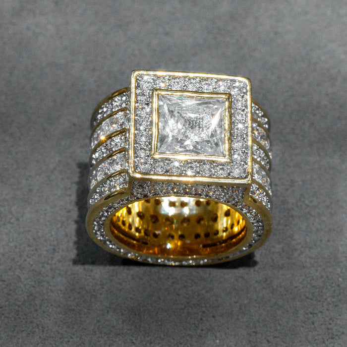Mens Jewelry - 14K Gold Iced Out VVS Pinky Ring | 23.1 Grams