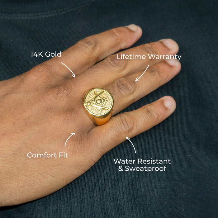 Mens Jewelry - Mason Gold Pinky Ring | 19 Grams