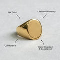 Mens Jewelry - Signet Gold Pinky Ring | 36 Grams