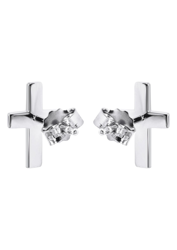 Mens Jewelry - Silver Cross Earrings for Men | Appx. 0.9 Grams